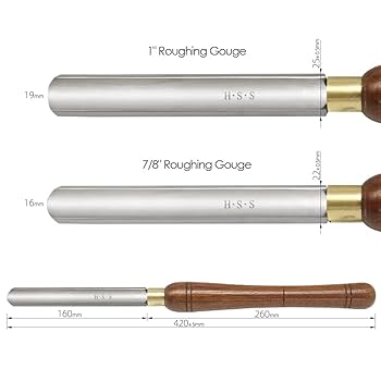 Amazon.co.jp: 1個の旋盤用ノミ 7mm/22mm/25mm 荒削りガウジ
