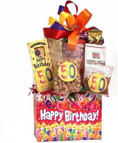 50th Birthday Surprise Gift Basket