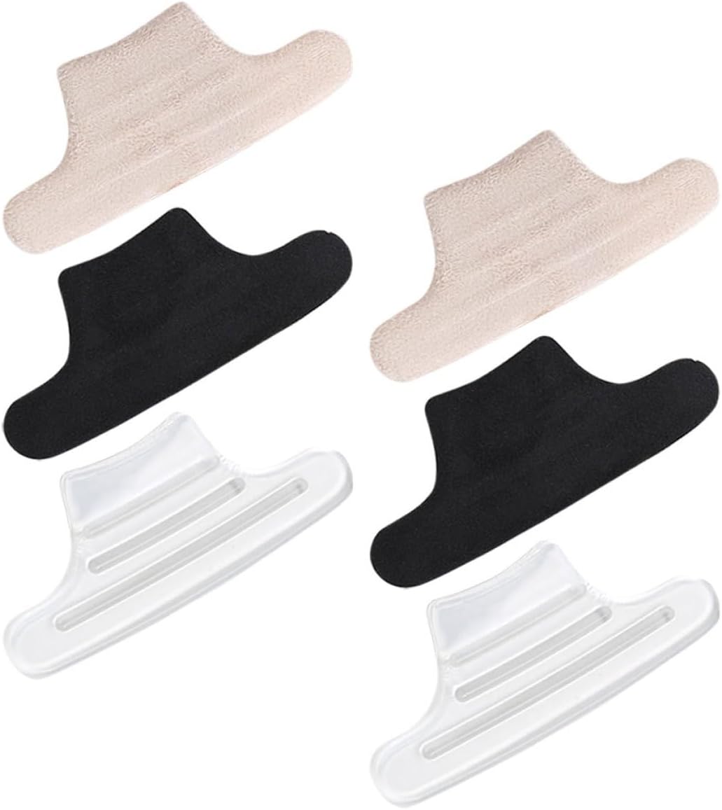 Toyvian 3 Pairs Gel Heel Pads with Self-Adhesive Cushions Anti-Blister Shoe Inserts for Women’S High Heels Comfortable Back Liners to Stop Feet Sliding Forward