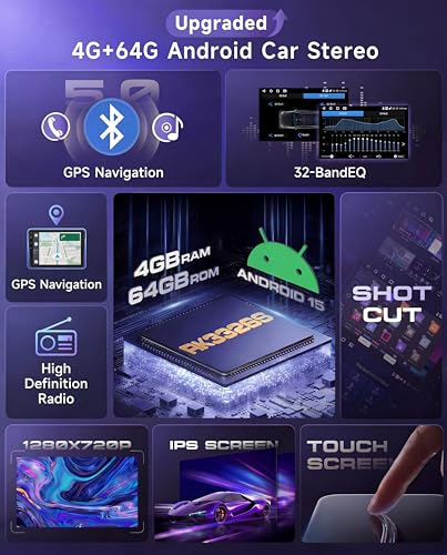 Radio para Auto con Pantalla Táctil 9" Wireless CarPlay Android Auto miniatura 4