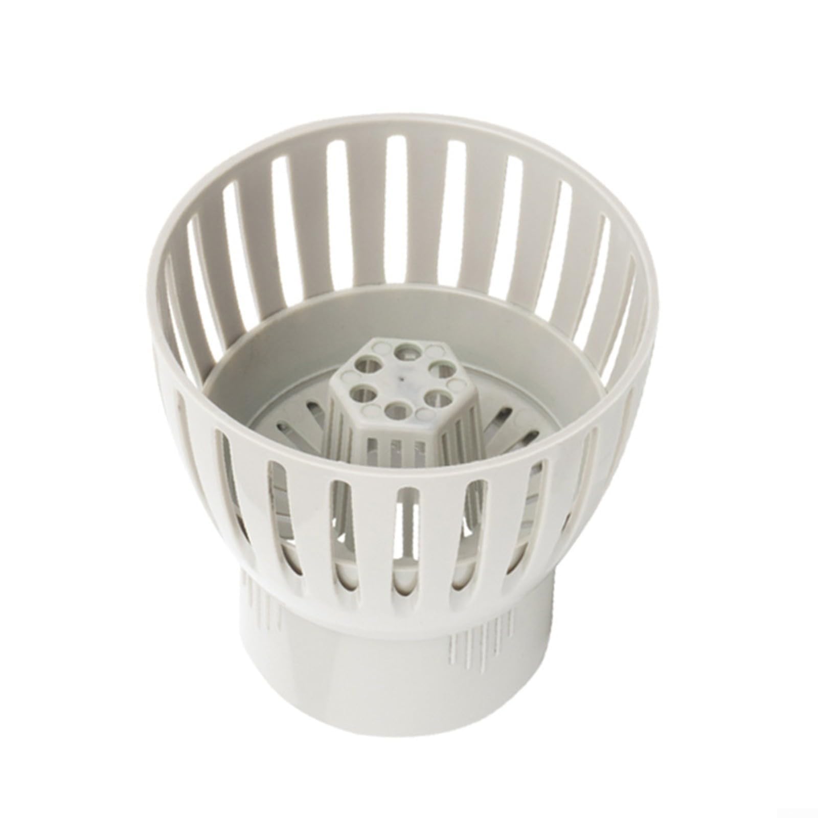 Écumoire de vidange de bassin Koi avec hauteur réglable, collecteur de débris en ABS pour un contrôle efficace de l'eau et pour un entretien facile, blanc (50 mm-110 mm) (110T)
