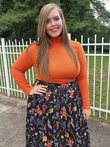 COOTRY Womens Plus Size Fleece Lined Turtleneck Mock Neck Tops Long Sleeve Thermal Shirts Base Layer3