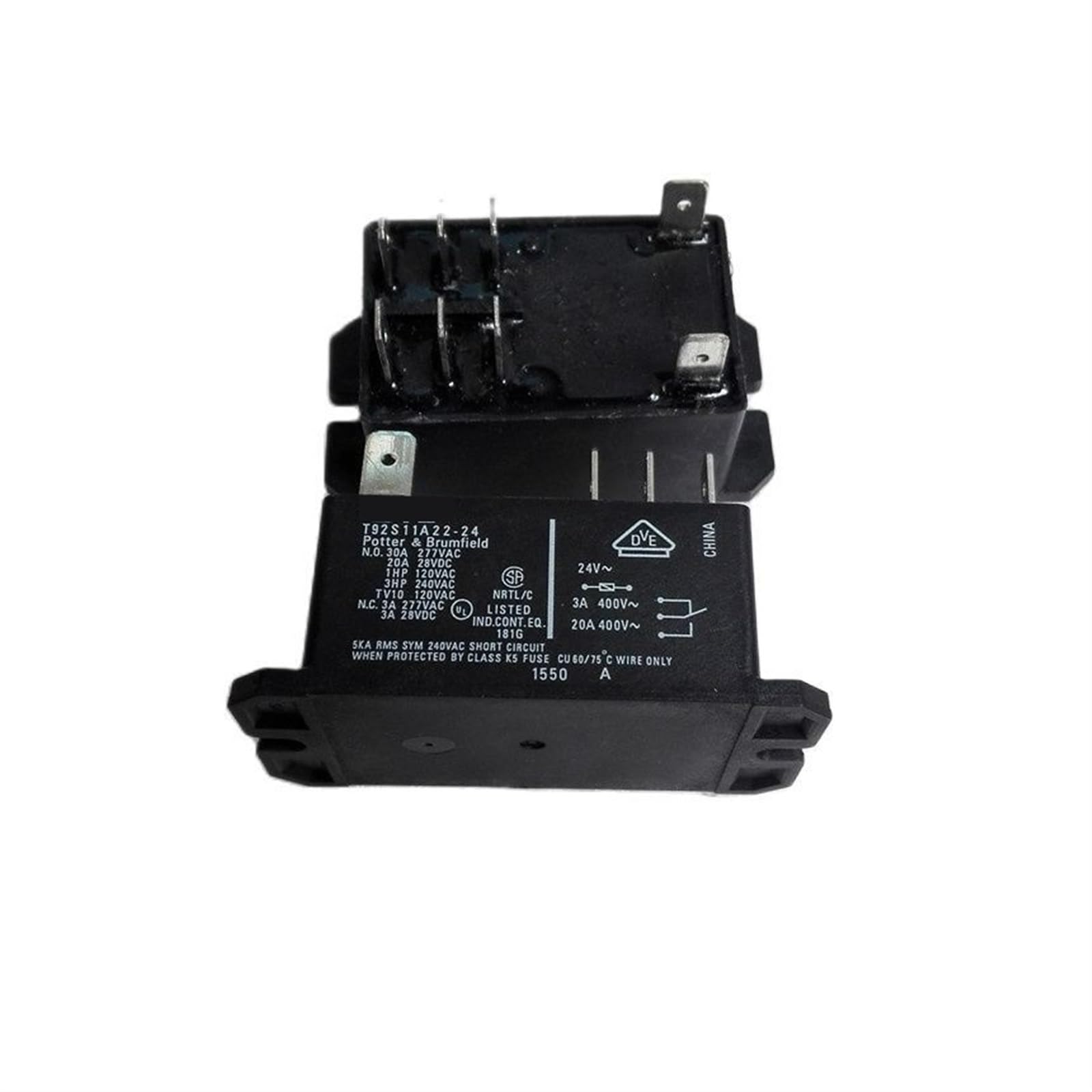 Relais T92P11A22-24 de puissance 30A 24VAC à 2 contacts pour circuits électriques