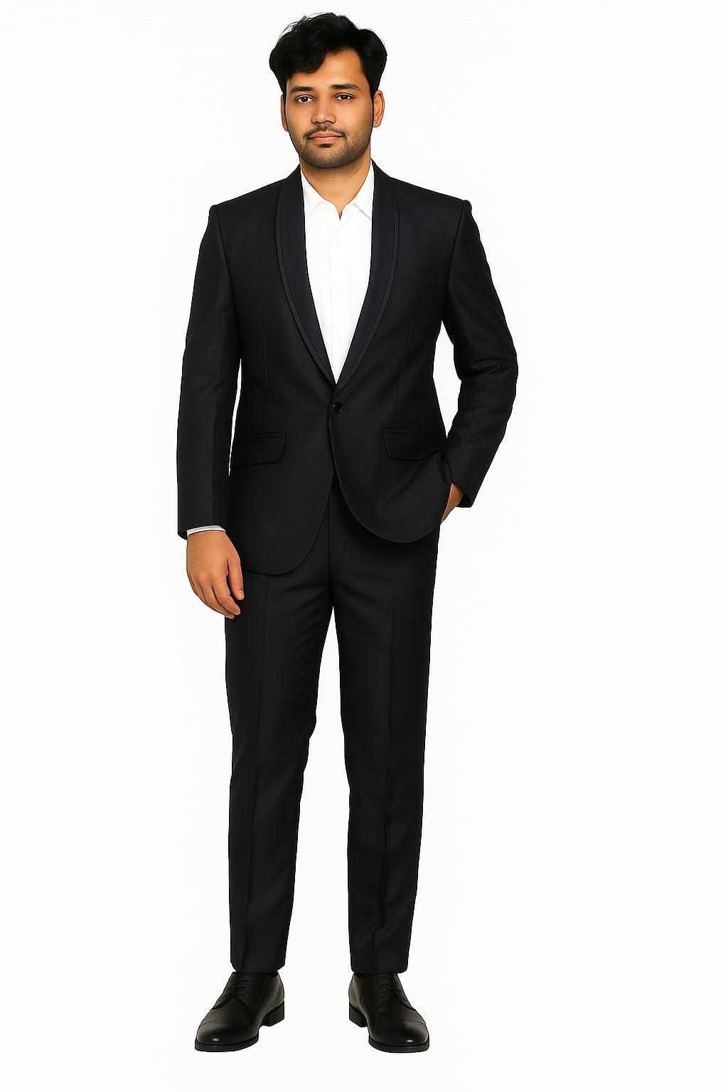 Men's Formal Blue Tuxedo Suit, 2 Piece Slim Fit with Shawl Lapel ||Raymond||-picture-51