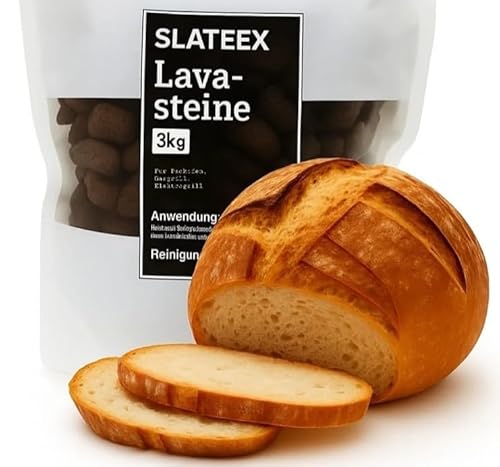 SLATEEX® Lavasteine 3 kg – Natürliche Lavasteine für Gasgrill, Elektrogrill & Backofen – Ideal zum Brotbacken & Grillen – Wiederverwendbar im wiederverschließbaren Beutel SLATEEX® Lavasteine 3 kg – Natürliche Lavasteine für Gasgrill, Elektrogrill & Backofen – Ideal zum Brotbacken & Grillen – Wiederverwendbar im wiederverschließbaren Beutel