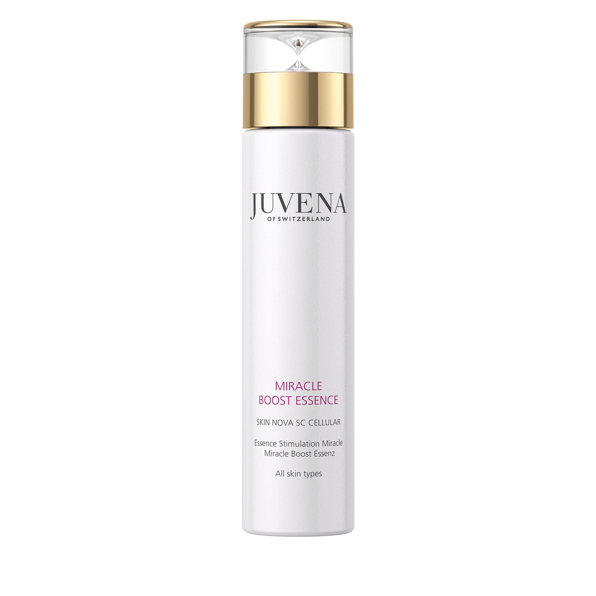 Juvena Miracle Boost Essence 125 ml - Schönheitselixier – Gesichtsserum für verbesserte Hautstruktur – Mit SkinNova SC Technologie & Aqua Glycero Porin – Für alle Hauttypen