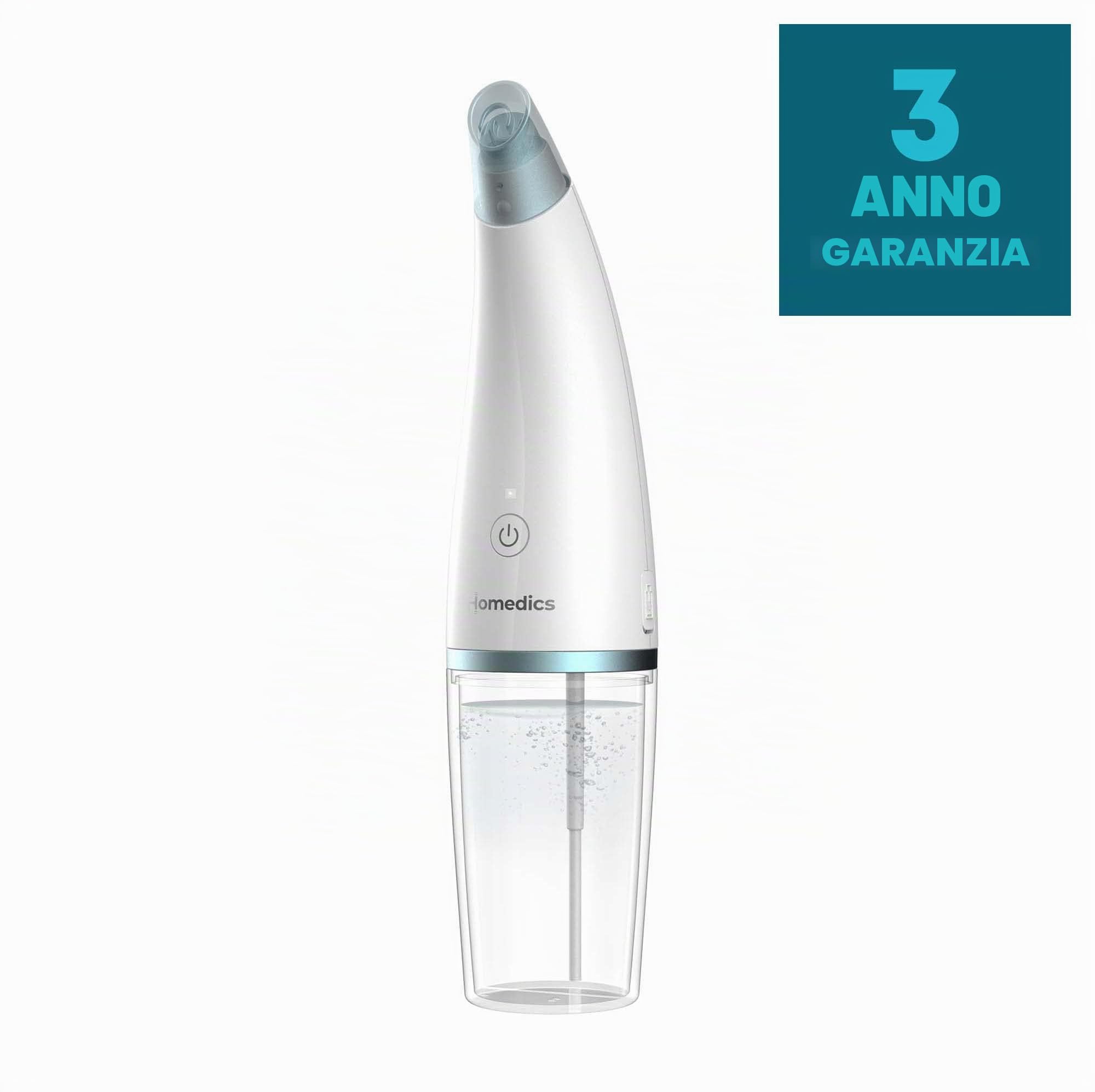 Homedics Refresh Hydradermabrasion Cleanser Viso, Macchina Hydrafacial | Per la Pulizia e Rimozione delle Imperfezioni, 3 Programmi, 6 Ugelli, per Pelle Impura