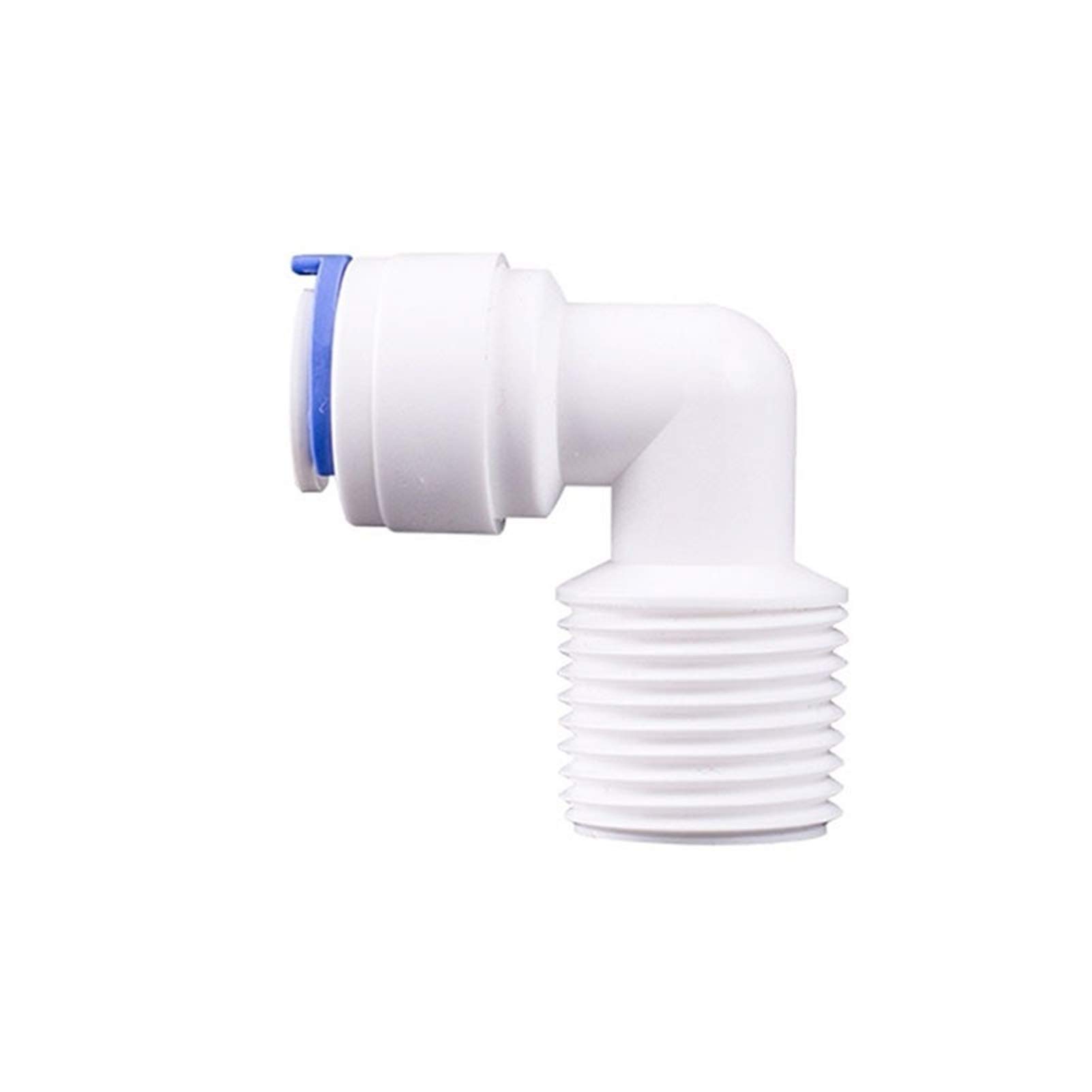 MDD 6.35mm/9.53mm OD RO Water Elbow Quick Coupling Fitting, Hose 1/4" 3/8" 1/2" Male Reverse Osmosis System Plastic Pipe Connector (Color : 6.35mm Pipe OD, Size : 1/8")