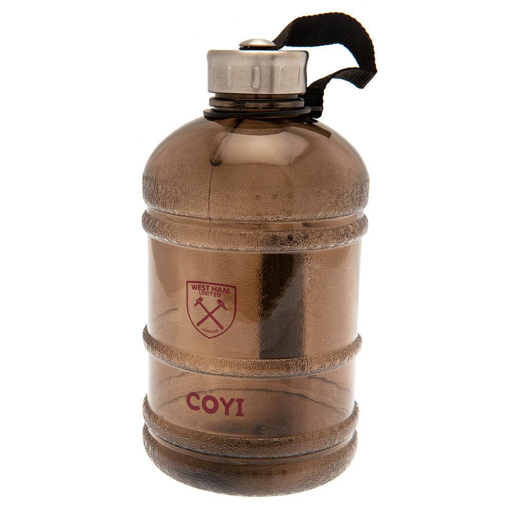 West Ham United FC Barrel Water Bottle (One Size) (Claret Red/Brown)
