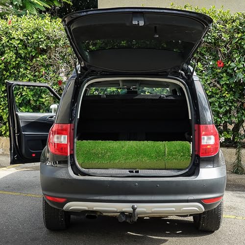 Golf Hitting Mat with Ball Tray 5x4ft - 6x4ft Dual-Turf Practice Mat for Indoor & Outdoor Use Golf Training Mat with Rubber Tee Holes, Suitable for Swing Driving & Chipping