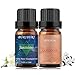 BURIBURI Jasmine Oil and Gardenia Essential Oils Gift Set, 100% Pure, Undiluted, Natural, Organic Aromatherapy Jasmine Essential Oils for Diffuser, Massage, 10MLx2