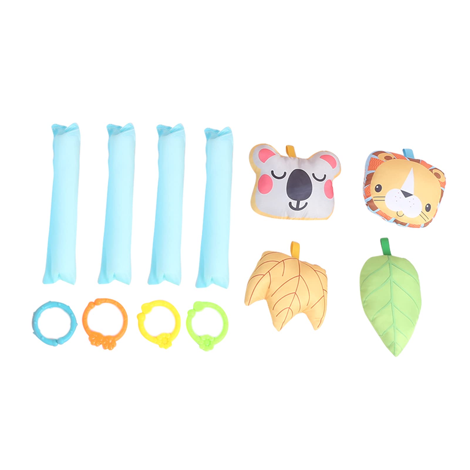 3-in-1-Baby-Spielmatte, Fitnessrahmen mit Sensorischem Spielzeug für Säuglinge und Kleinkinder, 95 X 70 X 50 cm, Stoffmaterial (Löwin)