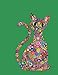 Produktbild Cute Colorful Millefiori Mosaic Kitty Cat Journal in Green