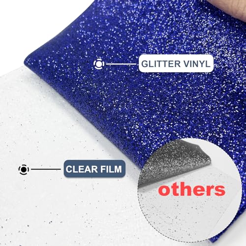 Image of Galaxy Black Glitter Heat Transfer Vinyl 12 inch x 8 ft HTV for Shirts, Glitter HTV Iron on for All Cutter Machine - Easy to Cut & Weed for Heat Vinyl Design (Galaxy Black)