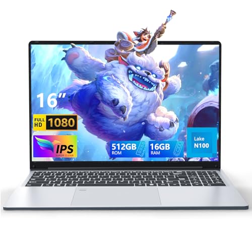 Ordenador Portátil 16 Pulgadas, PC Portátil Win 11 16GB RAM...