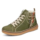 Rieker Z4223 Damen Stiefeletten,Schnürstiefelette,DA-KurzstiefelStiefel,Chukka Boot,Halbstiefel,Schnür-Bootie,gefüttert,Winterstiefel,Damenschuhe,Frauen,tanne/orange-multi / 54(Grün)
