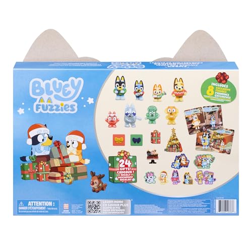 Image of BLUEY Fuzzies Advent Calendar Pack, 8 Exclusive Mini-Figures