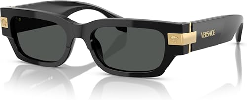 Versace VE4465 Gafas de sol rectangulares para hombre + paquete con kit de gafas de diseño iWear de cortesía