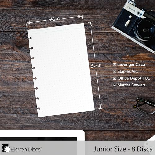 Recharge junior discbound dot grid bleu pour organiser vos réunions et projets ARC - 4