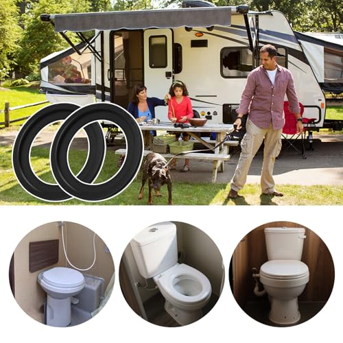 Image of RV Toilet Seal, RV Toilet Seal Kit, RV Toilet Seal Replacement for 385311658 Flush Seal for Dometics 300 310 320 Series Parts, RV Toilet Flush Ball Seal Replacement Flush Ball Gaskets(2 Packs)