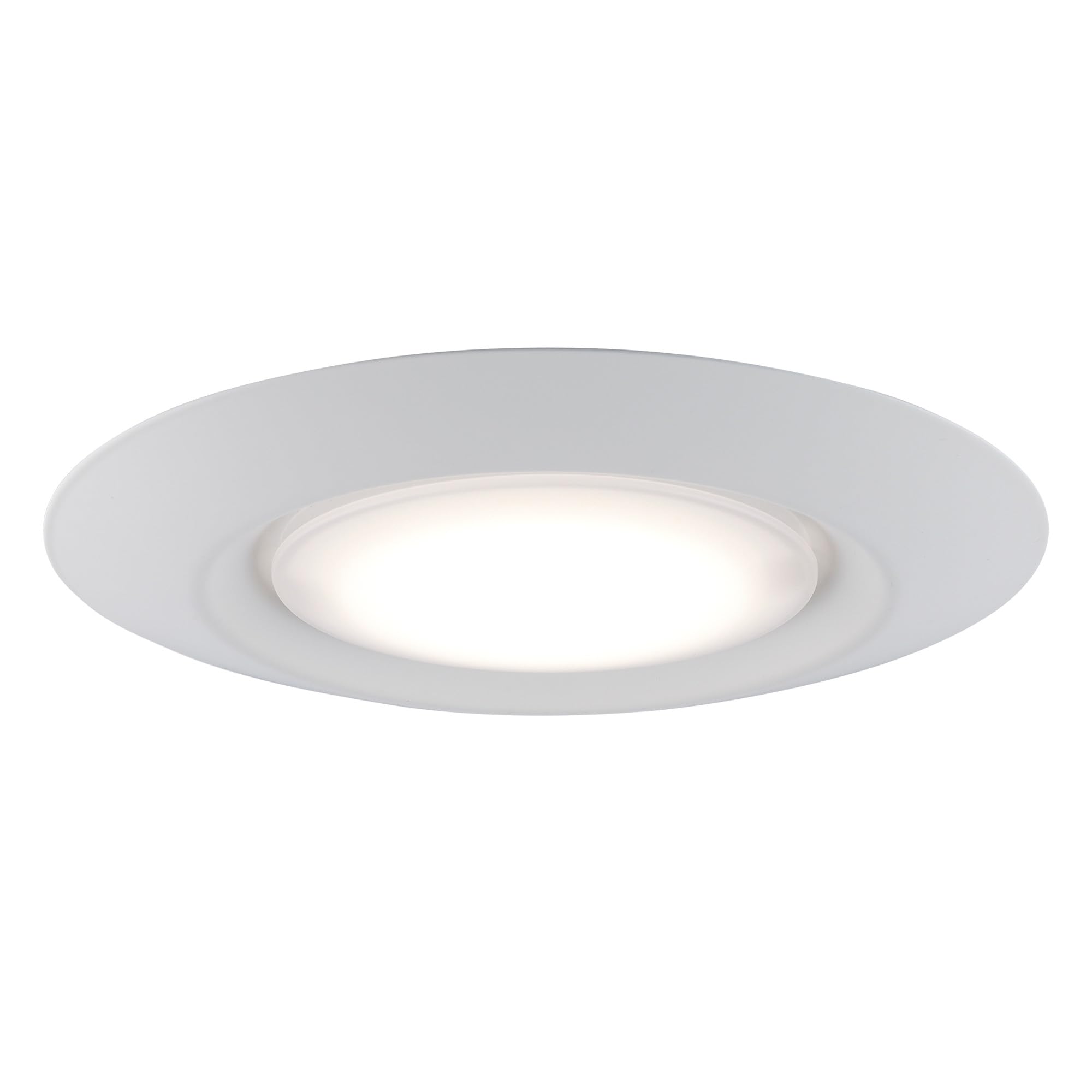 Trans Globe Imports LED-30021-1 WH Transitional LED Flushmount from Vanowen Collection in White Finish, 7.50 inches, 7.5"-image-1