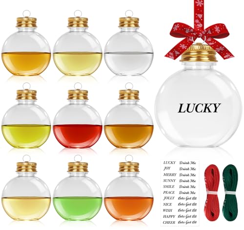 Agoer Weihnachtskugeln zum Befüllen 100ML, 10er Durchsichtige...