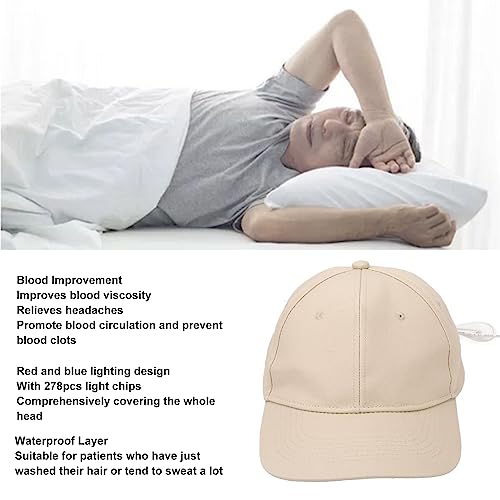 Capacete para Crescimento de Cabelo, Camada à Prova d'água para Aliviar a Dor de Cabeça, Promover a