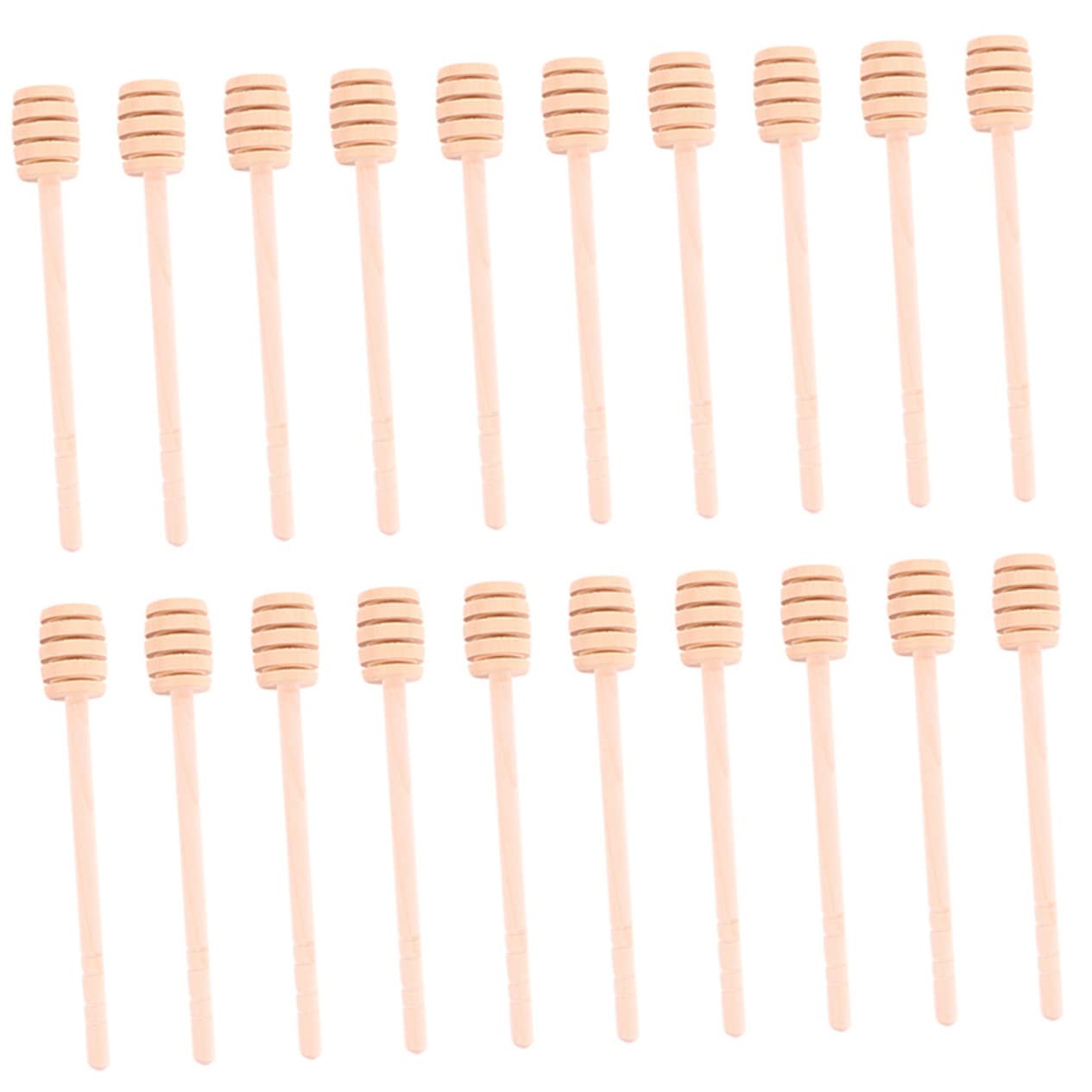 DECHOUS 25pcs Wooden Honey Stirrer Kid Spoons Long Handle Honey Sticks Coffe Syrup Coffee Stirrer Household Honey Stirrers Kitchen Stirring Rods Syrup Dipper Milk Tea Honey Spoon re-usable