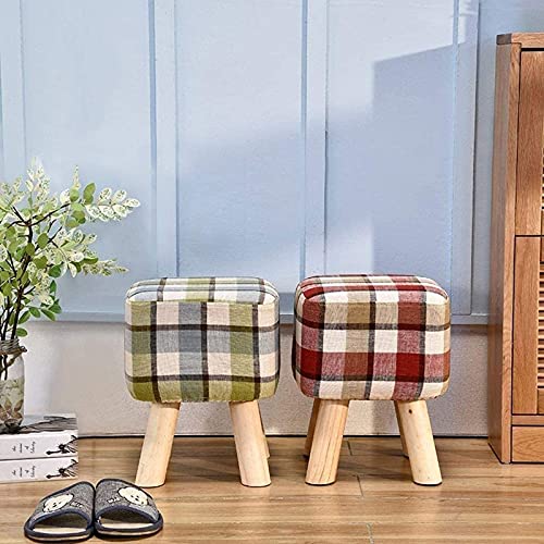 Tabouret de Rangement en Bois Massif | Repose-Pieds Carré Haute Qualité