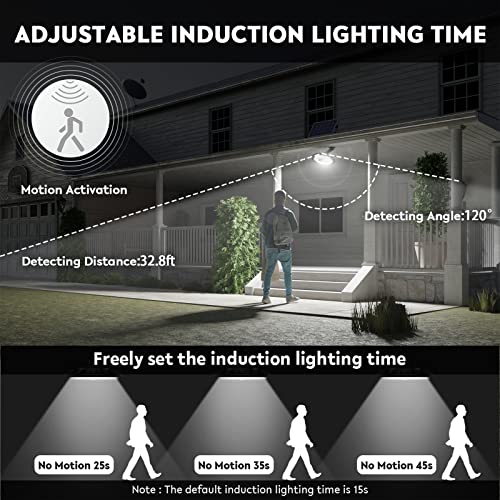 Fabstyl Solar Shed Light, Solar Pendant Light Indoor Outdoor Rotation Design, 3000Lm Waterproof Solar Lights Motion Sensor, Dimmable Remote For Barn Patio Chicken Coop Gazebo Garage, Cool White #TOP2