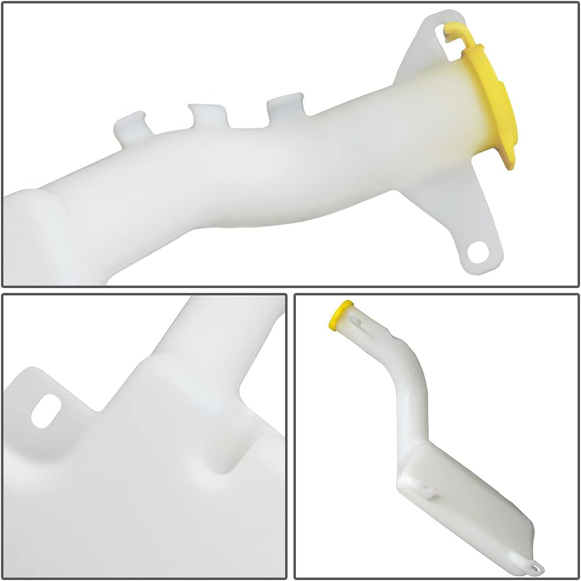 Auto Dynasty CH1288182 Factory Style Car Windshield Washer Reservoir Tank - Reservoir Cap | Washer Fluid Pump - Compatible with Dodge Avenger Chrysler Sebring 200 07-14, White