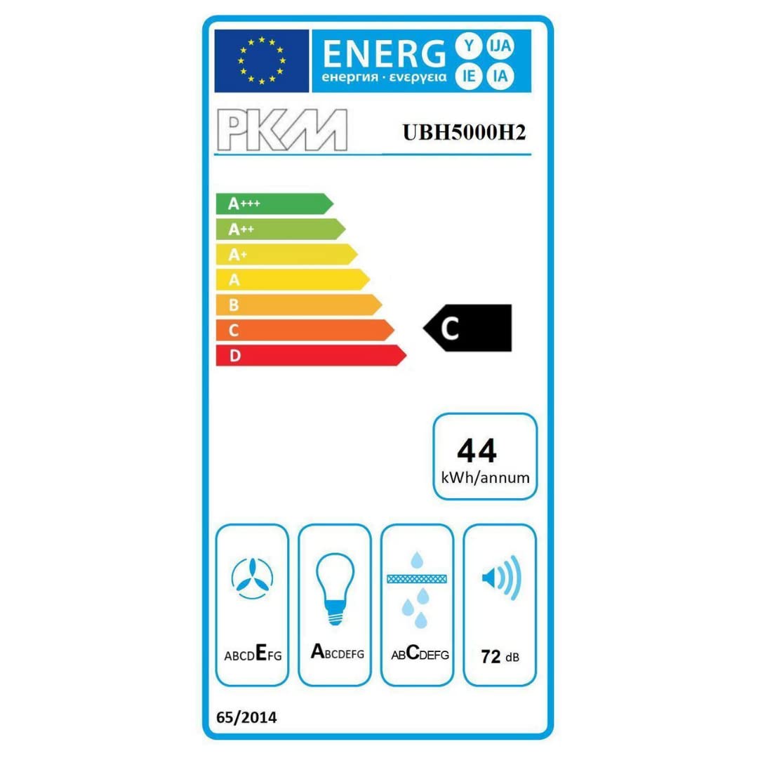 PKM UBH5000H2 Unterbauhaube Dunstabzugshaube 60cm Silber LED-Beleuchtung Abluft Umluft