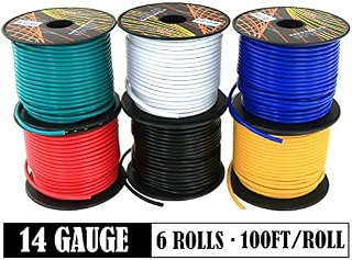 14 Gauge Flexible Copper Clad Aluminum Low Voltage Primary Wire 6 Color Set