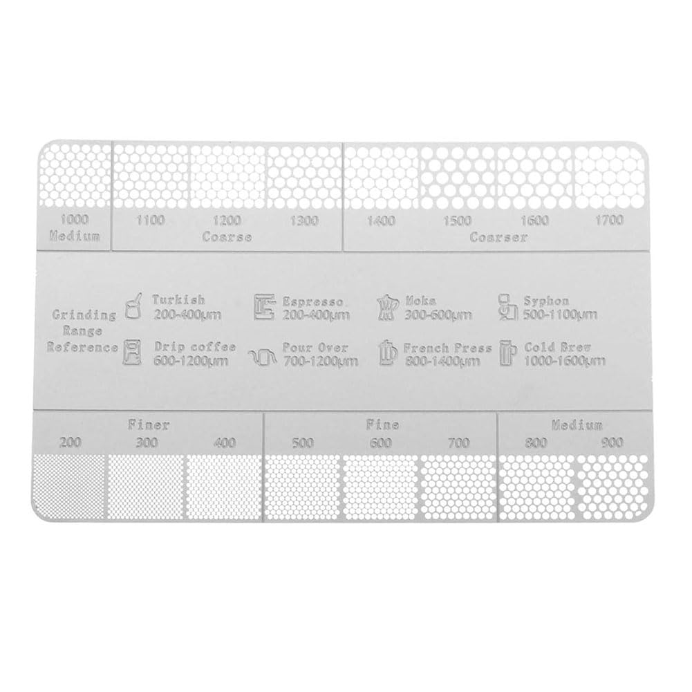 CTRLZS Coffee Powder Grinding Thickness Reference Comparison Card Grinder Grinding Powder Thickness Comparison Scale