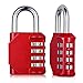 Produktbild Kombinations Zahlenschloss 2 Stück 4-Stellige Combination Lock für School Gym Locker Gepäck-Koffer Rot