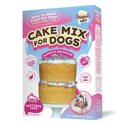 Puppy Cake Wheat-Free Cake Mix with Icing for Dogs (Birthday Cake with Pupfetti Sprinkles)