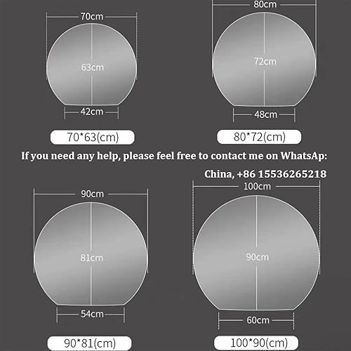 Miniatura 2 de Espejo de baño LED de 40 pulgadas, espejo de tocador de baño de media luna, antiempañamiento, espejo de pared con luces, espejo semicírculo de luz