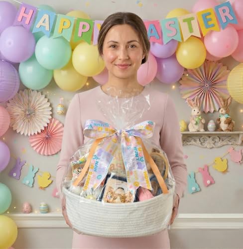 Image of Small Gift Baskets, Empty Woven Baskets for Baby Shower