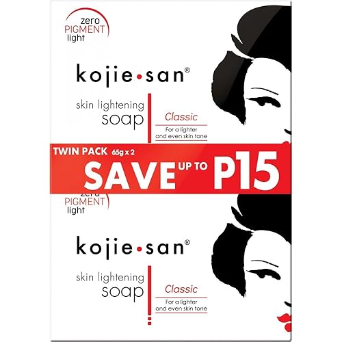 Kojie San Jabón iluminador de la piel  Ácido kójico original que reduce las manchas oscuras, hiperpigmentación y cicatrices con red de jabón