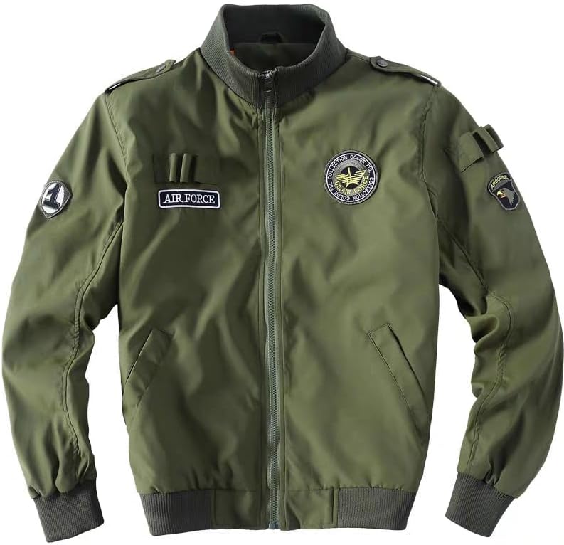 [AONFIT] USA NAVY MILITARY STYLE AIR FORCE A-2 TYPE FLIGHT JACKET