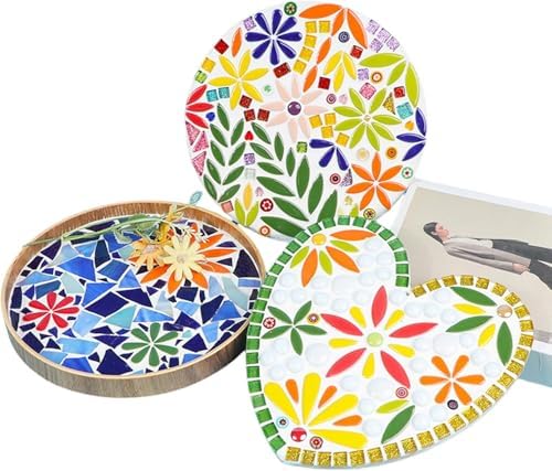 0.5kg(1파운드) 물방울 꽃잎 세라믹 모자이크 타일, DIY 공예용, 사진 프레임, 컵, 화분, 어항, 꽃병, 디딤돌 만들기용 눈물 방울 모양의 세라믹 모자이크 조각 (오렌지) — 사진 4
