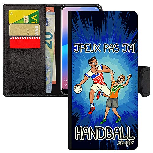 Coque rabat S21 humour handball en silicone antichoc ideale pour les jours de match