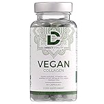 Vegan Collagen Supplement - 1400mg, Spirulina, L-Lysine, L-Proline, Acerola Cherries , Vitamin C & B12, Zinc, Hyaluronic Acid, UK Made