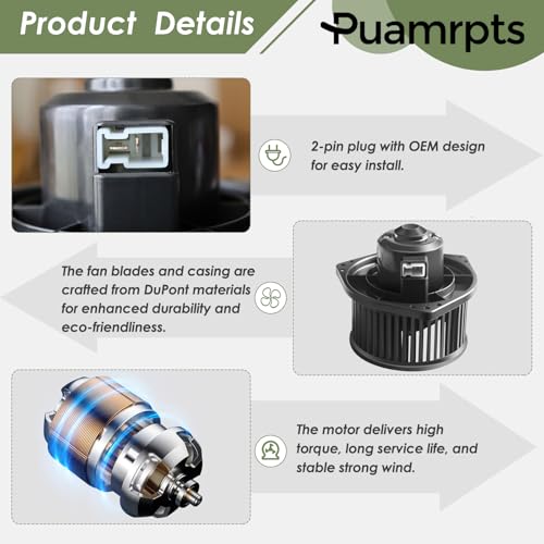 Image of AC Heater Blower Motor - Compatible with 200SX 1996-1998, Frontier 1998-2004, Sentra 1995-2006, Forester 1998-2000, Impreza 1996-2001 - Replace# 700045