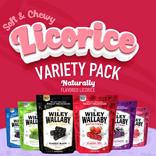 Wiley Wallaby Licorice 10 Ounce Classic Gourmet Australian Style Soft & Chewy Licorice Candy Variety Pack Twists thumb #1