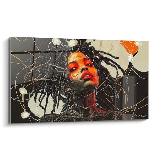 Tableau Africain Walensky en Alu Dibond brossé, décoration murale haut de gamme format XL