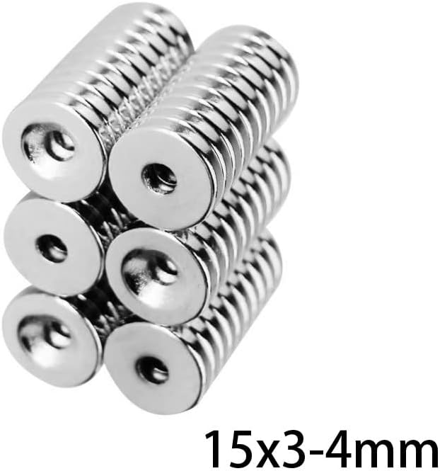 5~100PCS 15X3-4 mm Diameter 15X3 mm Hole 4mm Small Round Countersunk 15x3-4mm Neodymium Disc Magnetic 15 * 3-4 mm magnet(20PCS)