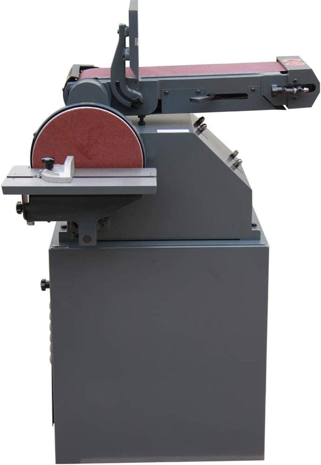KAKA INDUSTRIAL Bench Belt Sander, 5×48-lnch Belt and 9-Inch Disc Sander with 2Pcs Sandpapers Steel Base and Aluminum Work Table BTM-250