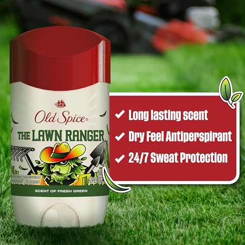 Image of Old Spice Dry Feel Antiperspirant Deodorant for Men, Summerdudes, 24 /7 Sweat & Odor Protection, 24 /7 Sunny Freshness & Long Lasting Scent, Invisible Solid, Lawn Ranger with Fresh Green Scent, 2.6 oz