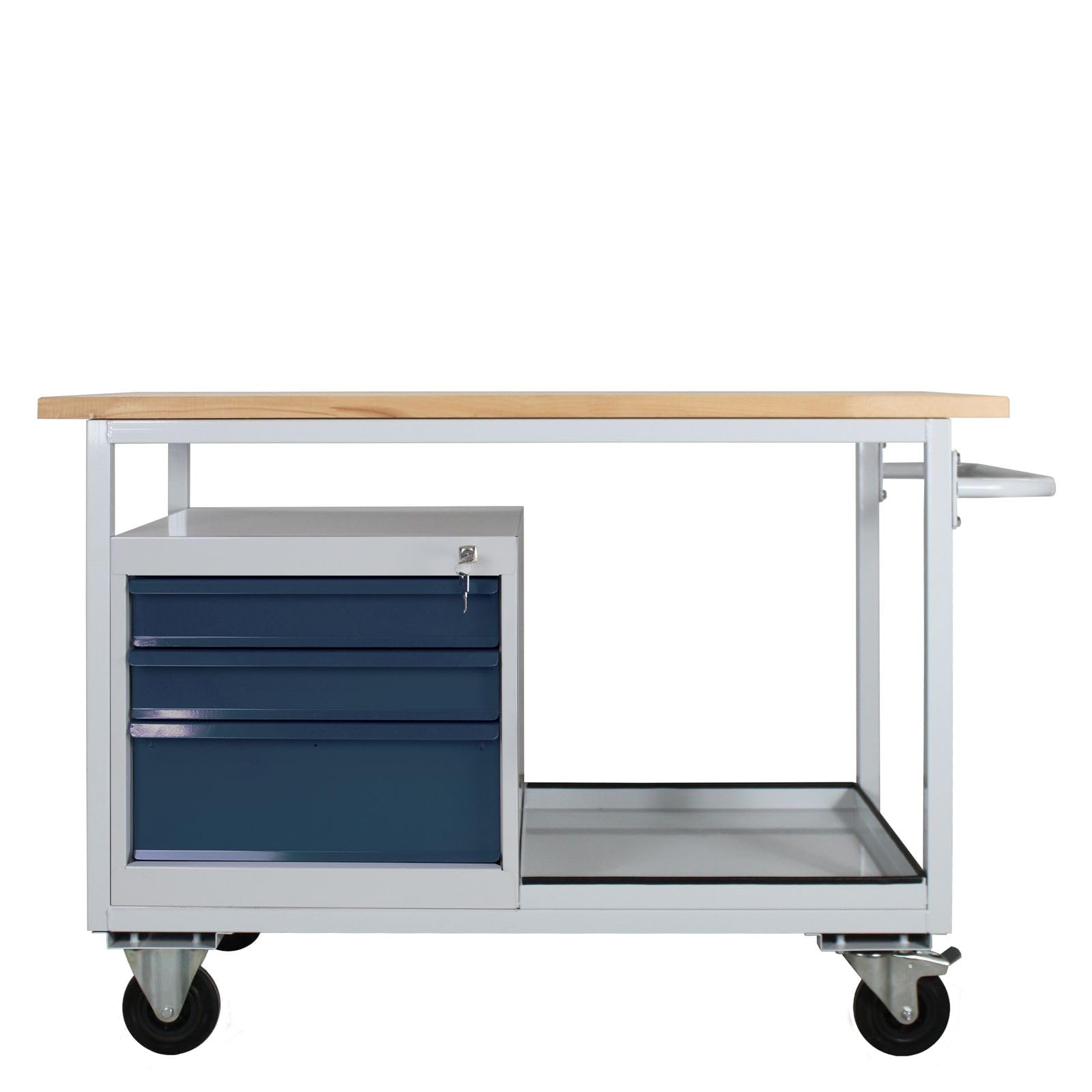 ADB Tischwagen Etagenwagen Eko 3 SL L1300xB600xH850mm RAL7035/7016 bis 300 kg belastbar fahrbar mit Rollen Transportwagen Materialwagen hergestellt in der EU